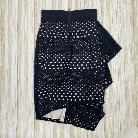 Kimora Lee Simmons Black Perforated Pencil Skirt - Picture 8 of 8